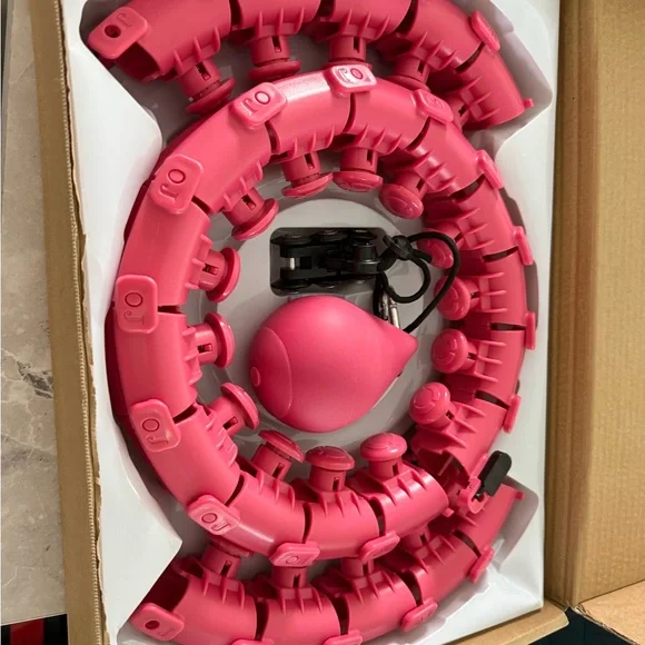 BNIB Adjustable weighted Massage Hula Hoop in Bright Pink - Picture 1 of 7